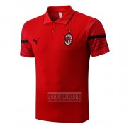 Camiseta De Futbol Polo del AC Milan 2022-2023 Rojo