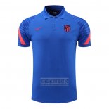 Camiseta De Futbol Polo del Atletico Madrid 2022-2023 Azul