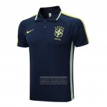 Camiseta de Futbol Polo del Brasil 2022-2023 Azul Oscuro