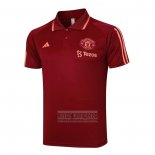 Camiseta De Futbol Polo del Manchester United 2023-2024 Rojo