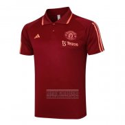 Camiseta De Futbol Polo del Manchester United 2023-2024 Rojo