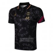 Camiseta De Futbol Polo del Paris Saint-Germain 2021-2022 Negro