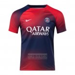 Camiseta De Futbol Pre Partido del Paris Saint-Germain 2023 Azul y Rojo