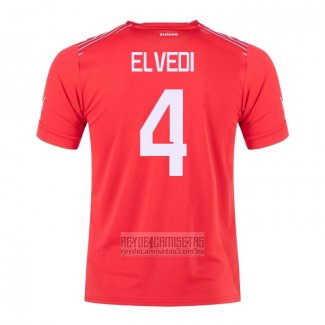 Camiseta De Futbol Suiza Jugador Elvedi Primera 2022