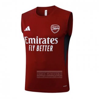 Camiseta De Futbol de Entrenamiento Arsenal Sin Mangas 2025-2026 Rojo