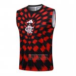 Camiseta De Futbol de Entrenamiento Flamengo Sin Mangas 2025-2026 Rojo Negro