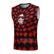 Camiseta De Futbol de Entrenamiento Flamengo Sin Mangas 2025-2026 Rojo Negro