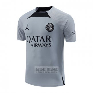 Camiseta De Futbol de Entrenamiento Paris Saint-Germain Jordan 2022-2023 Gris