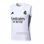 Camiseta De Futbol de Entrenamiento Real Madrid Sin Mangas 2025-2026 Blanco