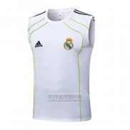 Camiseta De Futbol de Entrenamiento Real Madrid Sin Mangas 2025-2026 Blanco Verde