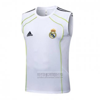 Camiseta De Futbol de Entrenamiento Real Madrid Sin Mangas 2025-2026 Blanco Verde