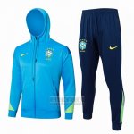 Chandal con Capucha del Brasil 2024-2025 Azul