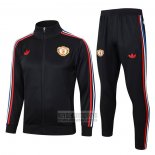 Chandal de Chaqueta del Manchester United Nino 2024-2025 Negro