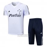 Chandal del Cruzeiro Manga Corta 2023-2024 Blanco - Pantalon Corto