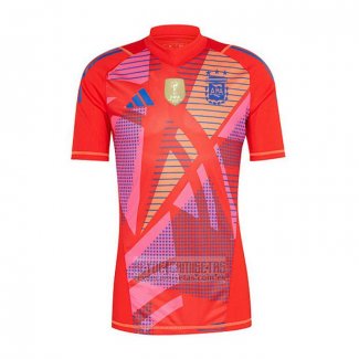 Camiseta De Futbol Argentina Portero 2024 Rojo