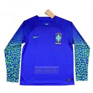 Camiseta De Futbol Brasil Segunda Manga Larga 2022