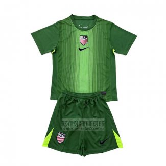 Camiseta De Futbol Estados Unidos Portero Nino 2025 Verde