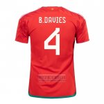 Camiseta De Futbol Gales Jugador B.Davies Primera 2022