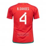Camiseta De Futbol Gales Jugador B.Davies Primera 2022