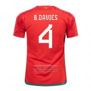 Camiseta De Futbol Gales Jugador B.Davies Primera 2022