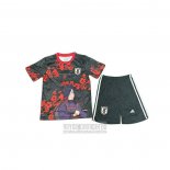 Camiseta De Futbol Japon Anime Nino 2025-2026 Negro Rojo