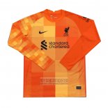 Camiseta De Futbol Liverpool Portero Manga Larga 2021-2022 Naranja