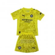 Camiseta De Futbol Manchester City Portero Nino 2025-2026 Amarillo