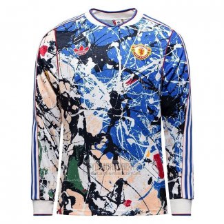 Camiseta De Futbol Manchester United Special Manga Larga 2025-2026 Azul