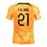Camiseta De Futbol Paises Bajos Jugador F.De Jong Primera 2022