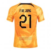Camiseta De Futbol Paises Bajos Jugador F.De Jong Primera 2022