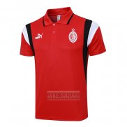 Camiseta De Futbol Polo del AC Milan 2023-2024 Rojo