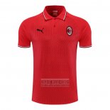 Camiseta De Futbol Polo del AC Milan 2022-2023 Rojo