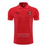 Camiseta De Futbol Polo del AC Milan 2022-2023 Rojo