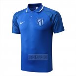 Camiseta De Futbol Polo del Atletico Madrid 2022-2023 Azul Oscuro