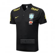 Camiseta De Futbol Polo del Brasil 2022-2023 Negro