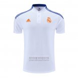 Camiseta De Futbol Polo del Real Madrid 2022-2023 Blanco y Azul