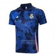 Camiseta De Futbol Polo del Real Madrid Dragon 2024-2025 Azul