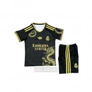 Camiseta De Futbol Real Madrid Dragon Nino 2025 Negro