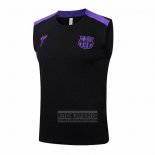 Camiseta De Futbol de Entrenamiento Barcelona Sin Mangas 2025-2026 Negro Purpura
