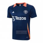 Camiseta De Futbol de Entrenamiento Manchester United 2024-2025 Azul