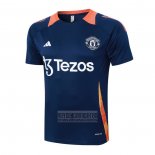 Camiseta De Futbol de Entrenamiento Manchester United 2024-2025 Azul