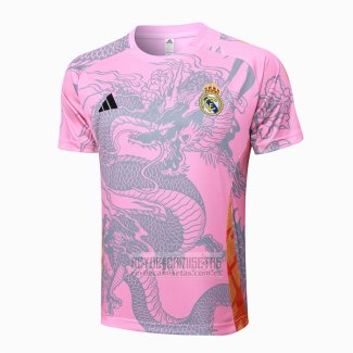 Camiseta De Futbol de Entrenamiento Real Madrid Dragon 2024-2025 Rosa