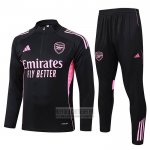 Chandal de Sudadera del Arsenal Nino 2025-2026 Negro Rosa