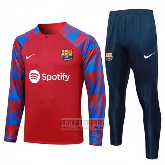 Chandal de Sudadera del Barcelona Nino 2023-2024 Rojo