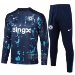 Chandal de Sudadera del Chelsea Nino 2024-2025 Azul Oscuro