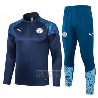 Chandal de Sudadera del Manchester City 2023-2024 Azul Oscuro