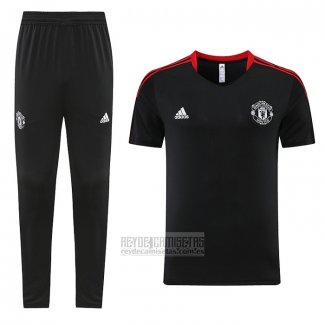 Chandal del Manchester United Manga Corta 2023-2024 Negro