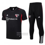 Chandal del Sao Paulo Manga Corta 2023-2024 Negro