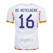 Camiseta De Futbol Belgica Jugador De Ketelaere Segunda 2022