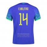 Camiseta De Futbol Brasil Jugador E.Militao Segunda 2022